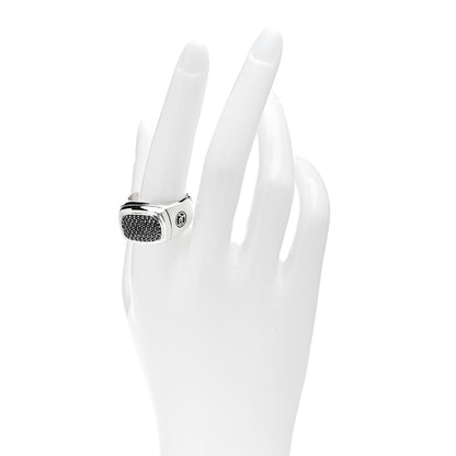 David Yurman Sterling Silver Black Diamond Signet Ring 62 10 2 of 5