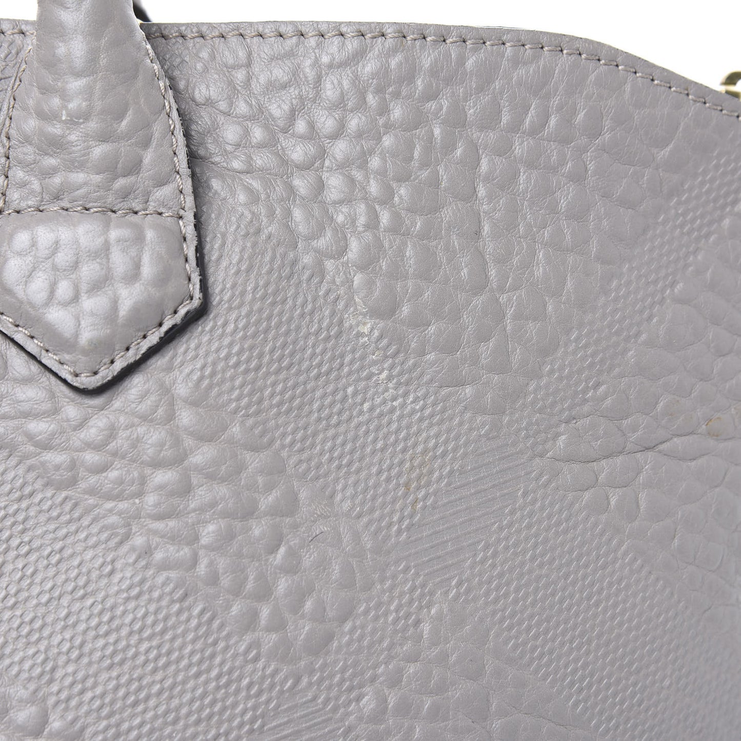 Heritage Grain Check Embossed Medium Dewsbury Tote Pale Grey