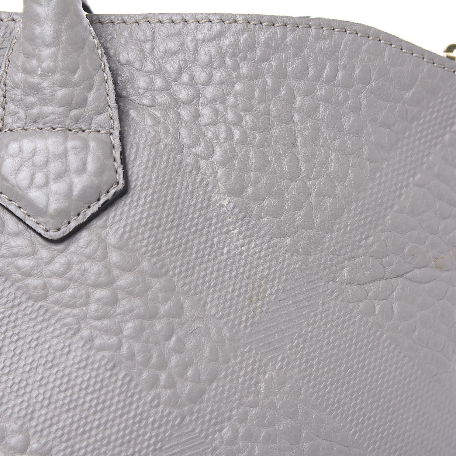 Burberry Heritage Grain Check Embossed Medium Dewsbury Tote Pale Grey 14 of 16