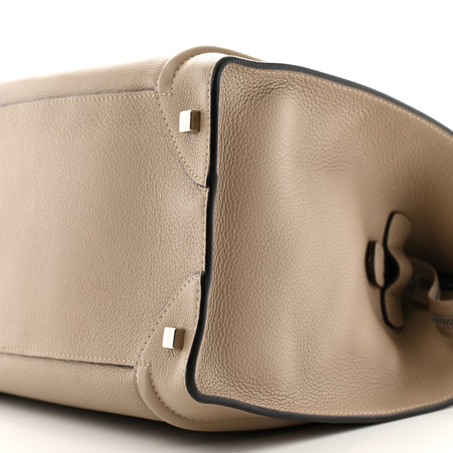 Celine Drummed Calfskin Mini Luggage Dune 9 of 11