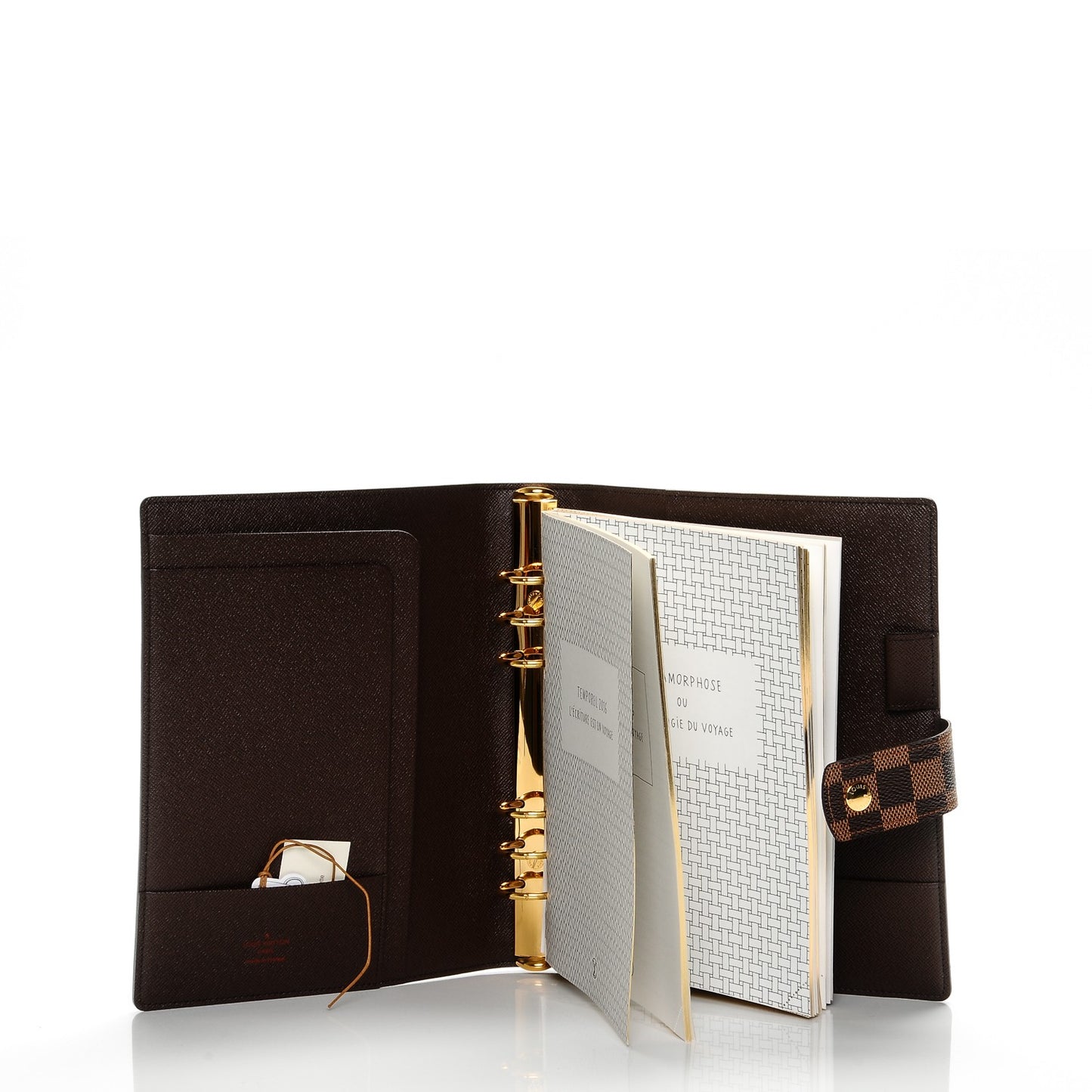 Damier Ebene Large Ring Agenda Cover