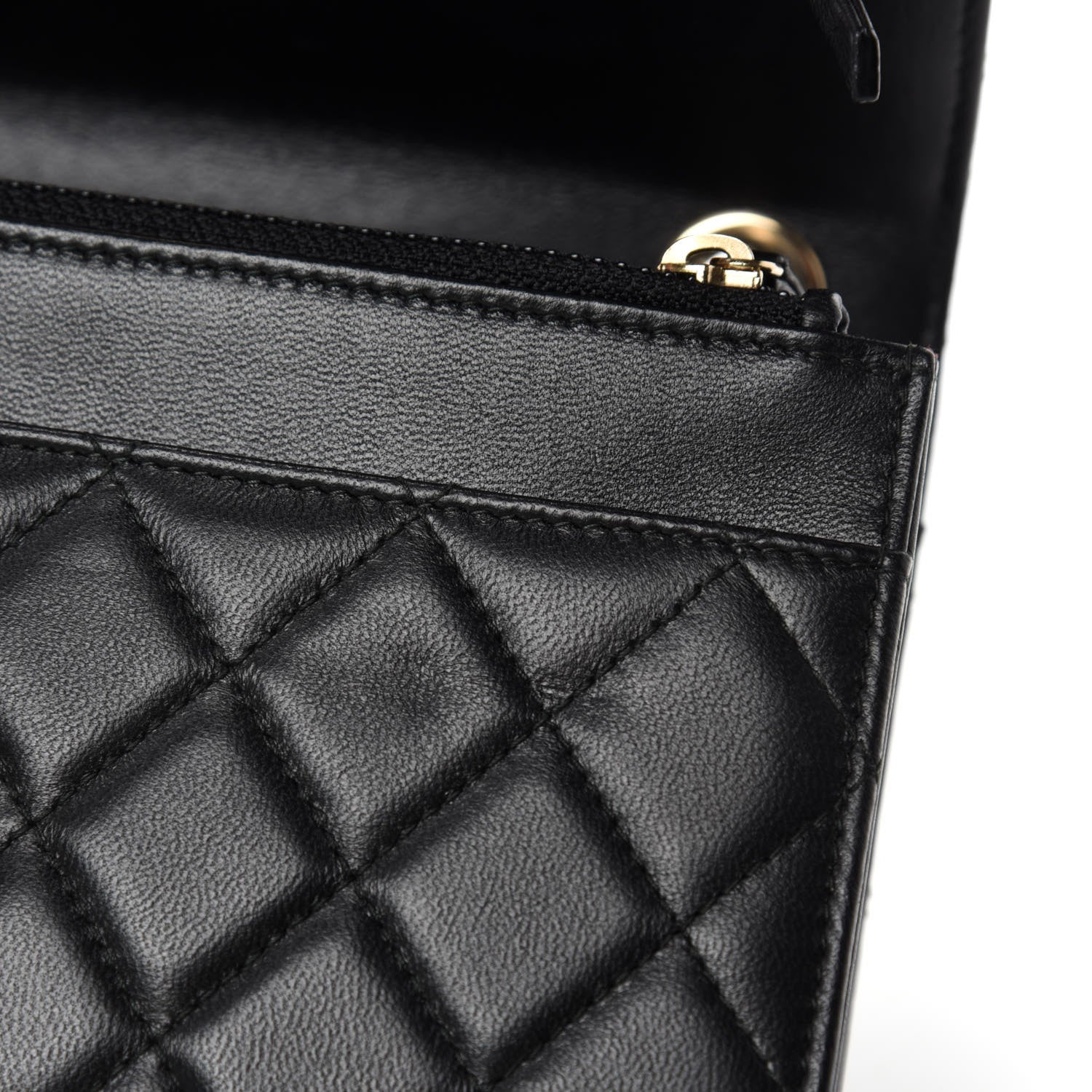 Chanel Lambskin Quilted Trendy CC Wallet On Chain WOC Black 10 of 14