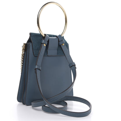 Chloe Suede Calfskin Mini Faye Bracelet Bag Majolica Blue 3 of 8