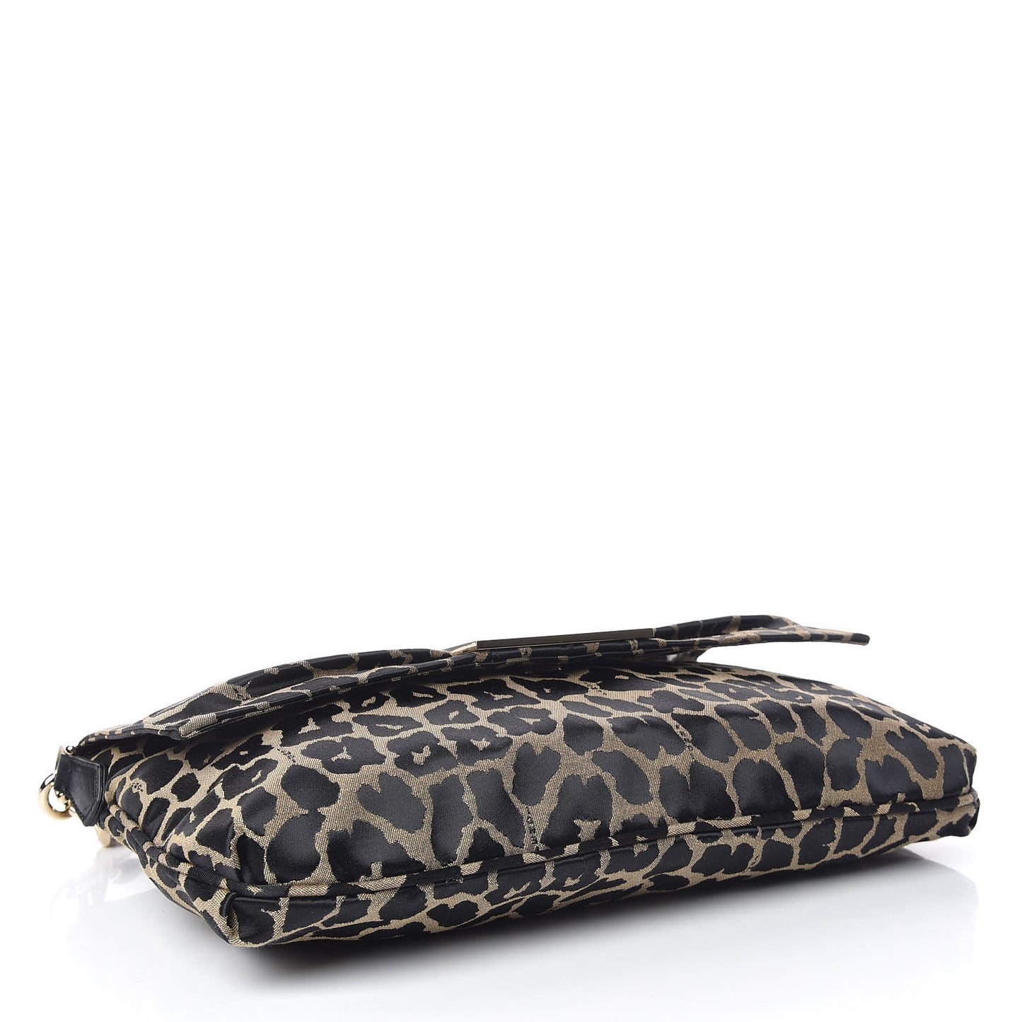 Jacquard Leopard Print Large Mia Shoulder Flap Taupe Black