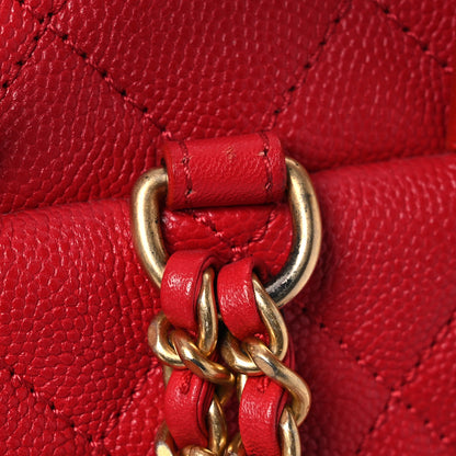 Chanel Caviar Quilted Filigree Backpack Red 14 of 19