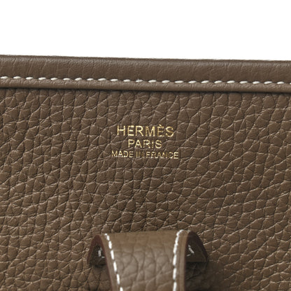 Hermes Taurillon Clemence Evelyne III PM Etoupe 6 of 9