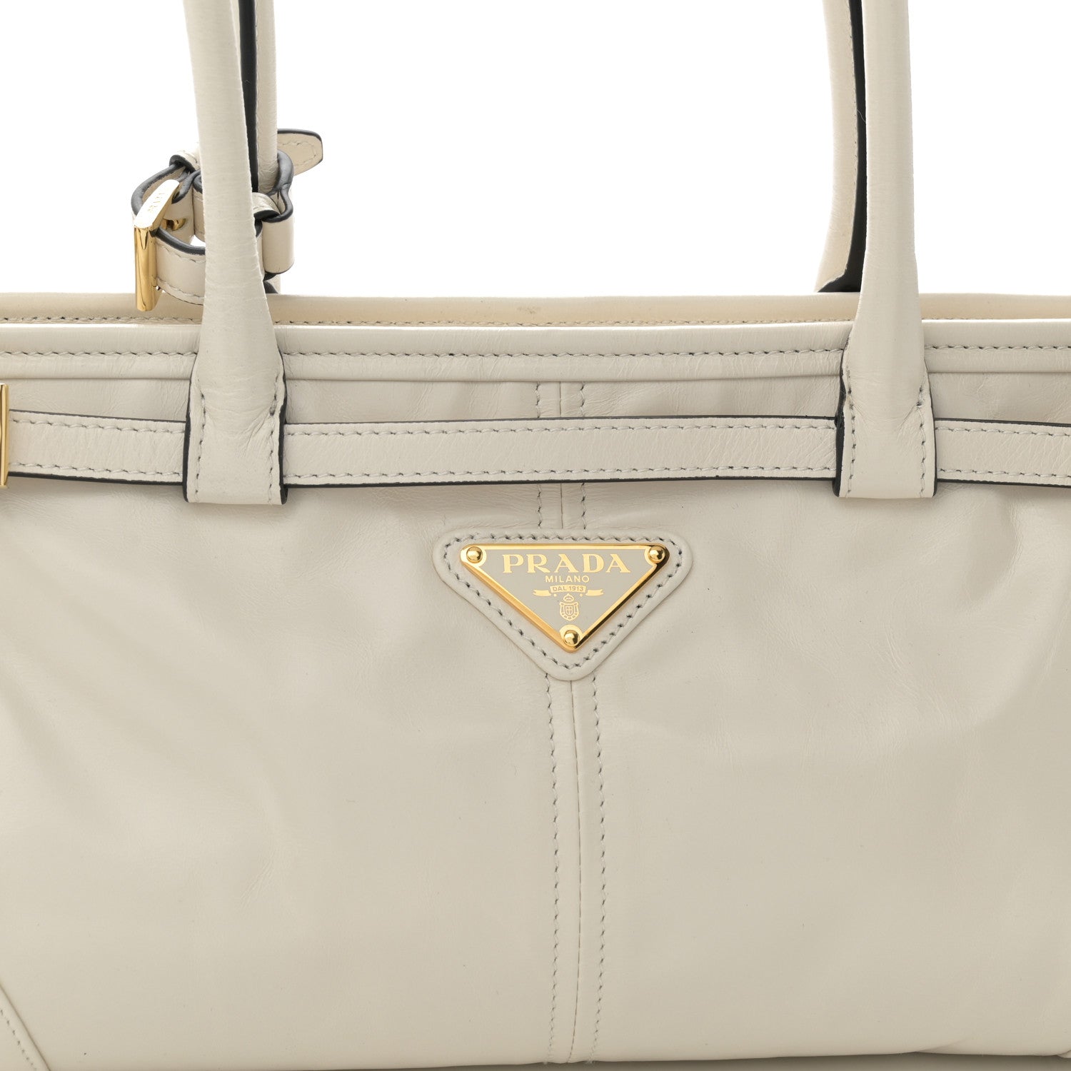 Prada Shiny Nappa Medium Bonnie Shoulder Bag White 8 of 10