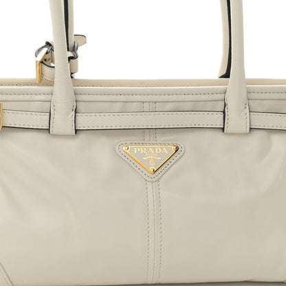 Prada Shiny Nappa Medium Bonnie Shoulder Bag White 8 of 10
