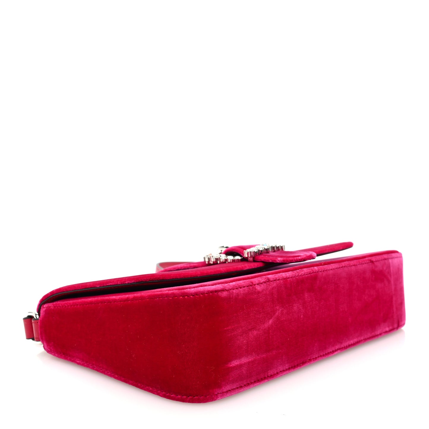 Velvet Crystal Cheri Shoulder Bag Royal Red
