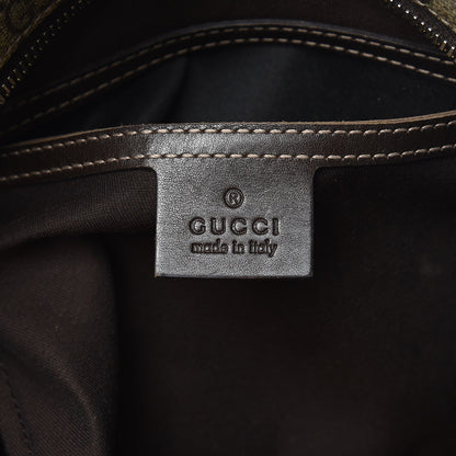 Gucci GG Supreme Monogram Selleria Calfskin Small Flat Side Zip Messenger Bag Beige Ebony Cocoa Dark Chocolate 7 of 11