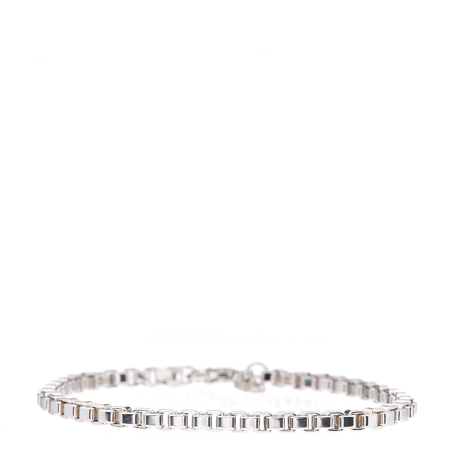 Tiffany Sterling Silver 4mm Venetian Link Bracelet 1 of 3