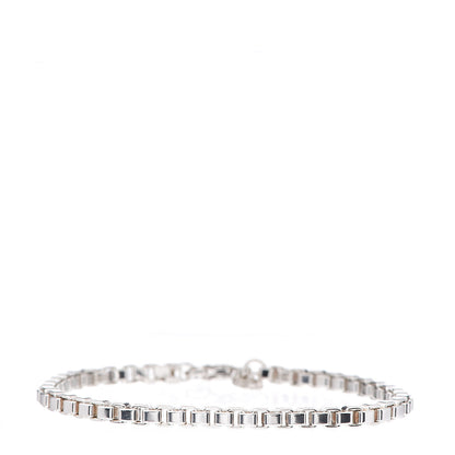 Tiffany Sterling Silver 4mm Venetian Link Bracelet 1 of 3