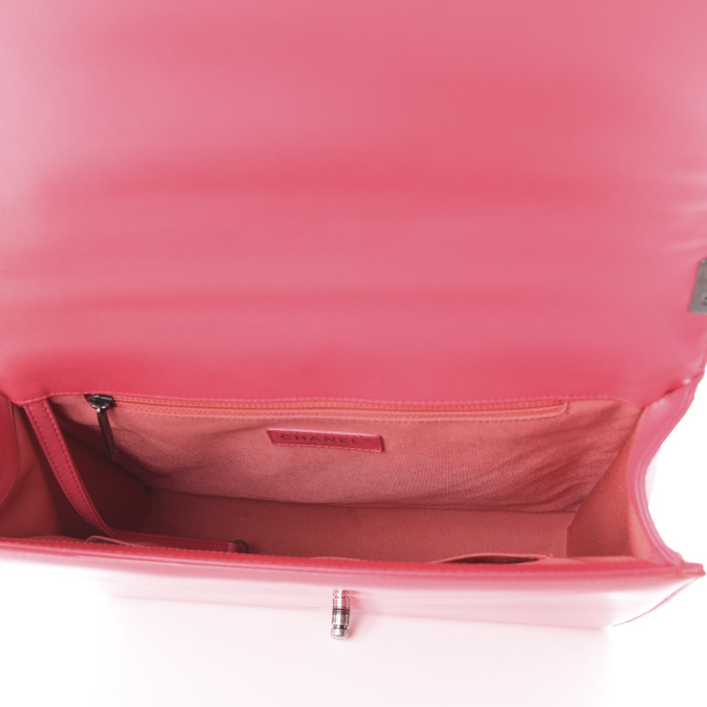 Patent Quilted Large Boy Flap Pink