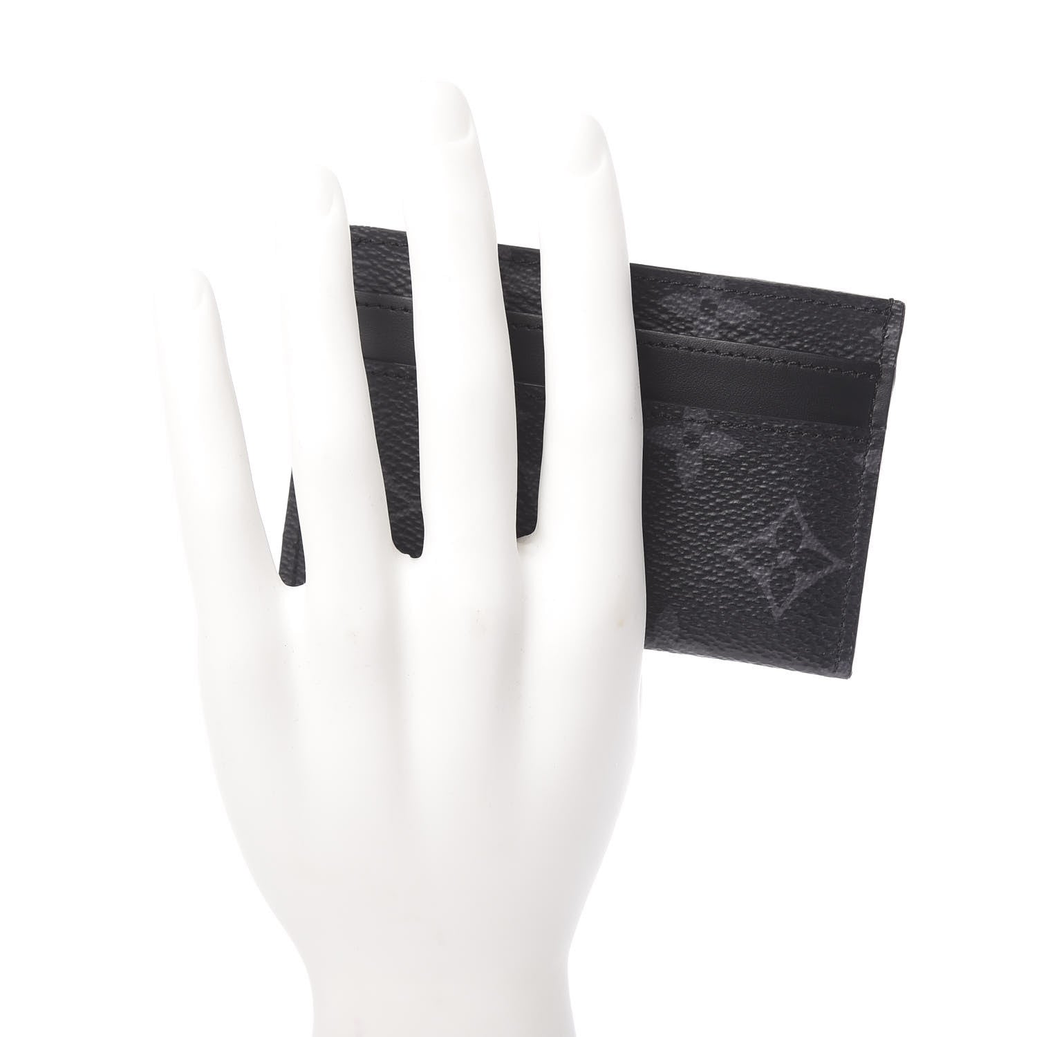 Louis Vuitton Monogram Eclipse Porte-Cartes Double Card Holder 2 of 13