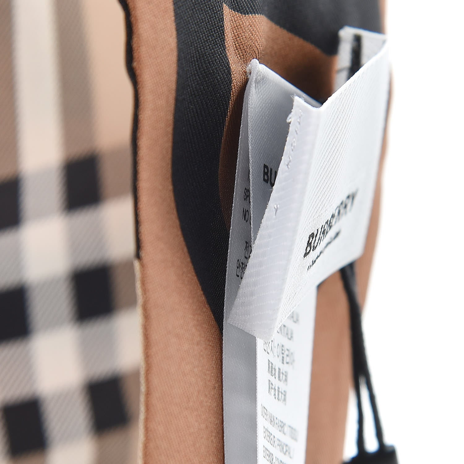 Burberry Silk Vintage Check Logo Print Skinny Scarf Archive Beige 3 of 7