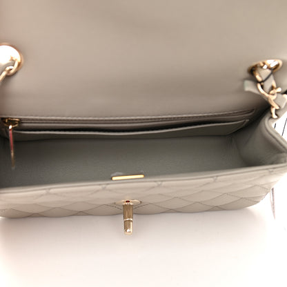 Chanel Lambskin Quilted Mini Rectangular Flap Grey 5 of 9