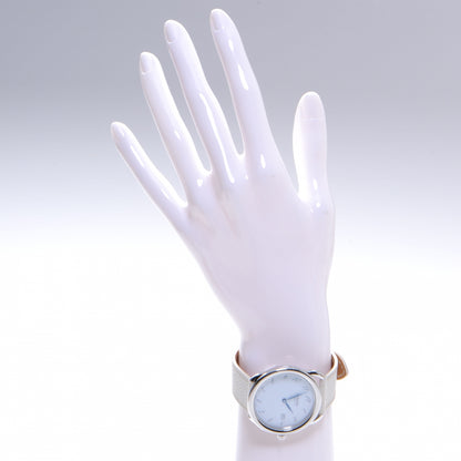 Hermes Stainless Steel Epsom 38mm Arceau Quartz Watch Blanc 2 of 7
