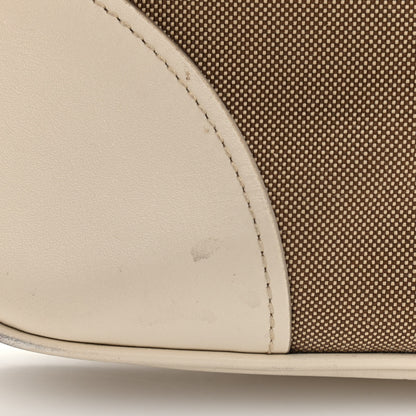 Prada Jacquard Logo Small Flat Messenger Bag White 7 of 18