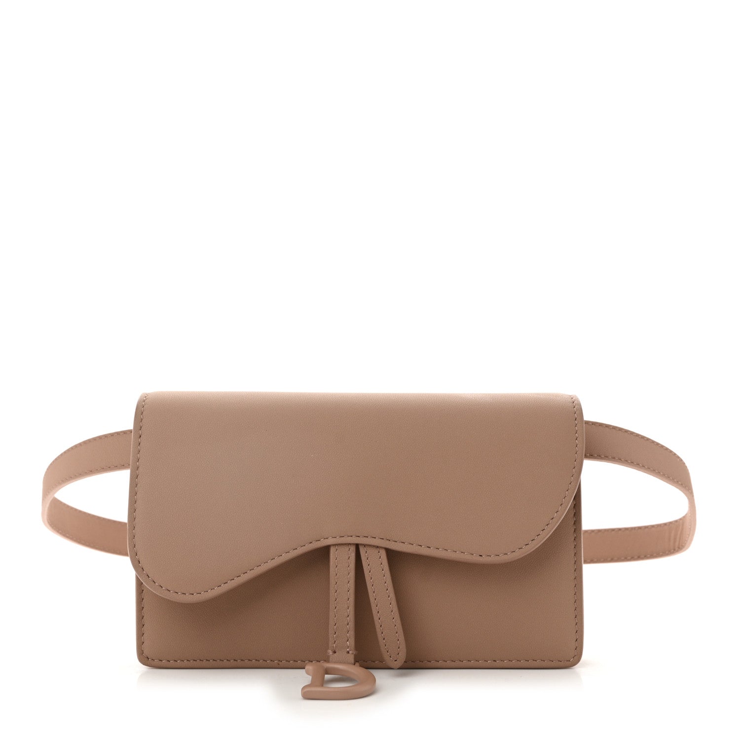 Christian Dior Ultra Matte Calfskin Saddle Belt Clutch Rose Des Vents 1 of 12