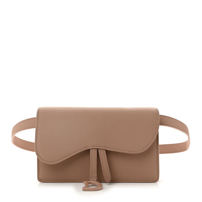 Christian Dior Ultra Matte Calfskin Saddle Belt Clutch Rose Des Vents 1 of 12