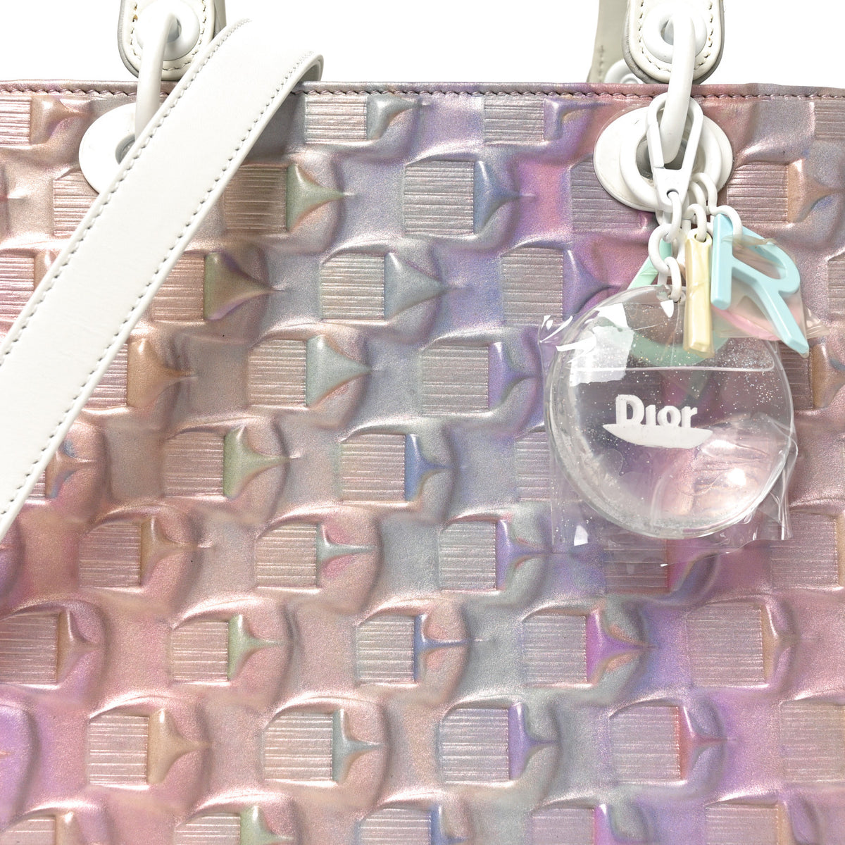 X DAISUKE OHBA Iridescent Calfskin Medium Lady Dior Art Pastel Multicolor