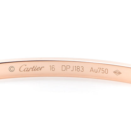 Cartier 18K Pink Gold Small LOVE Bracelet 16 5 of 7