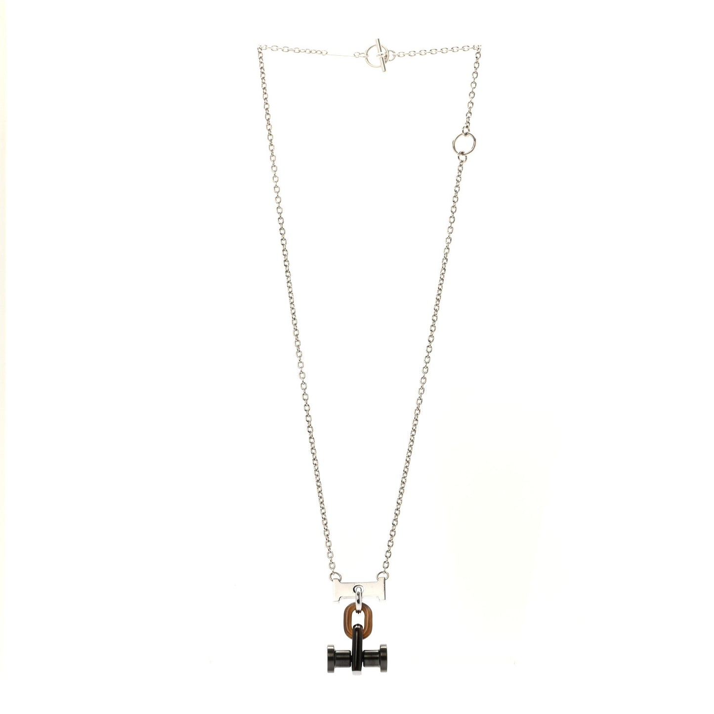 Palladium Buffalo Horn Mobile Necklace