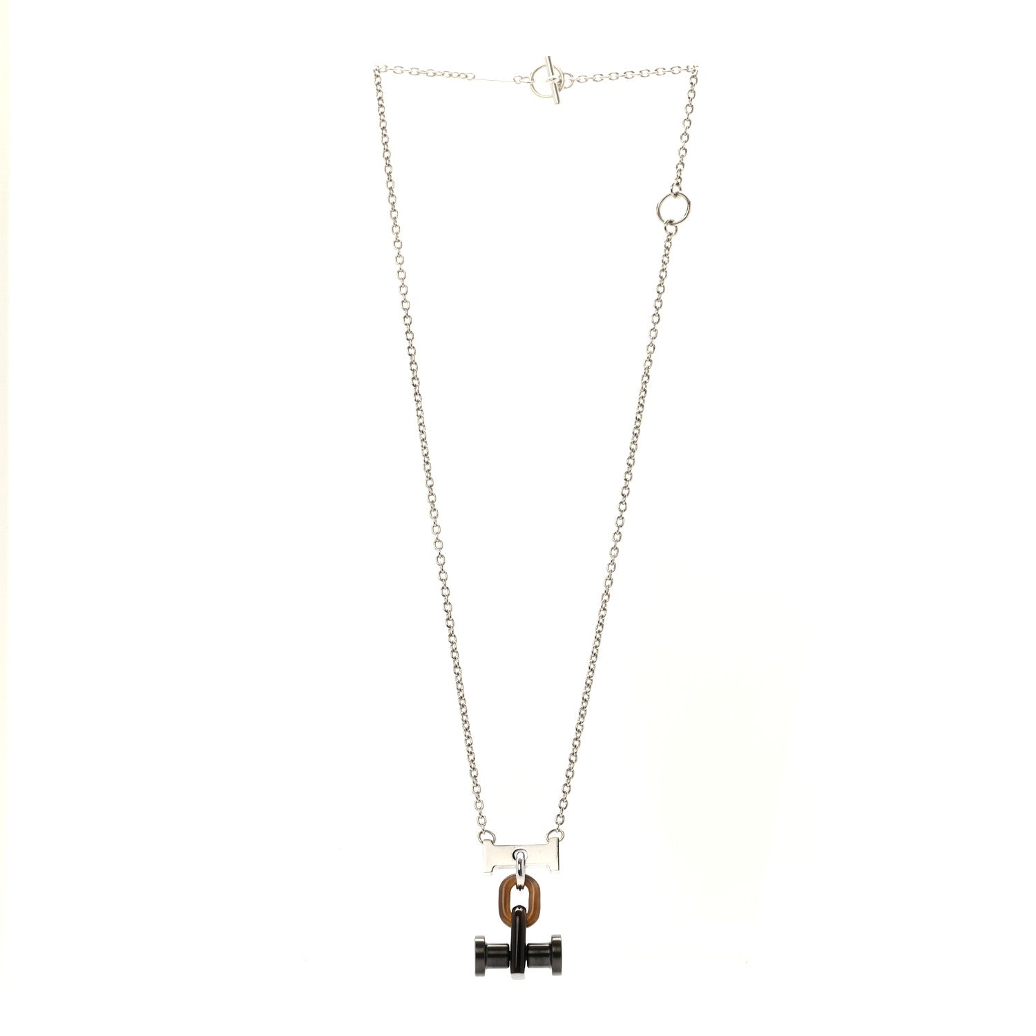 Hermes Palladium Buffalo Horn Mobile Necklace 3 of 6
