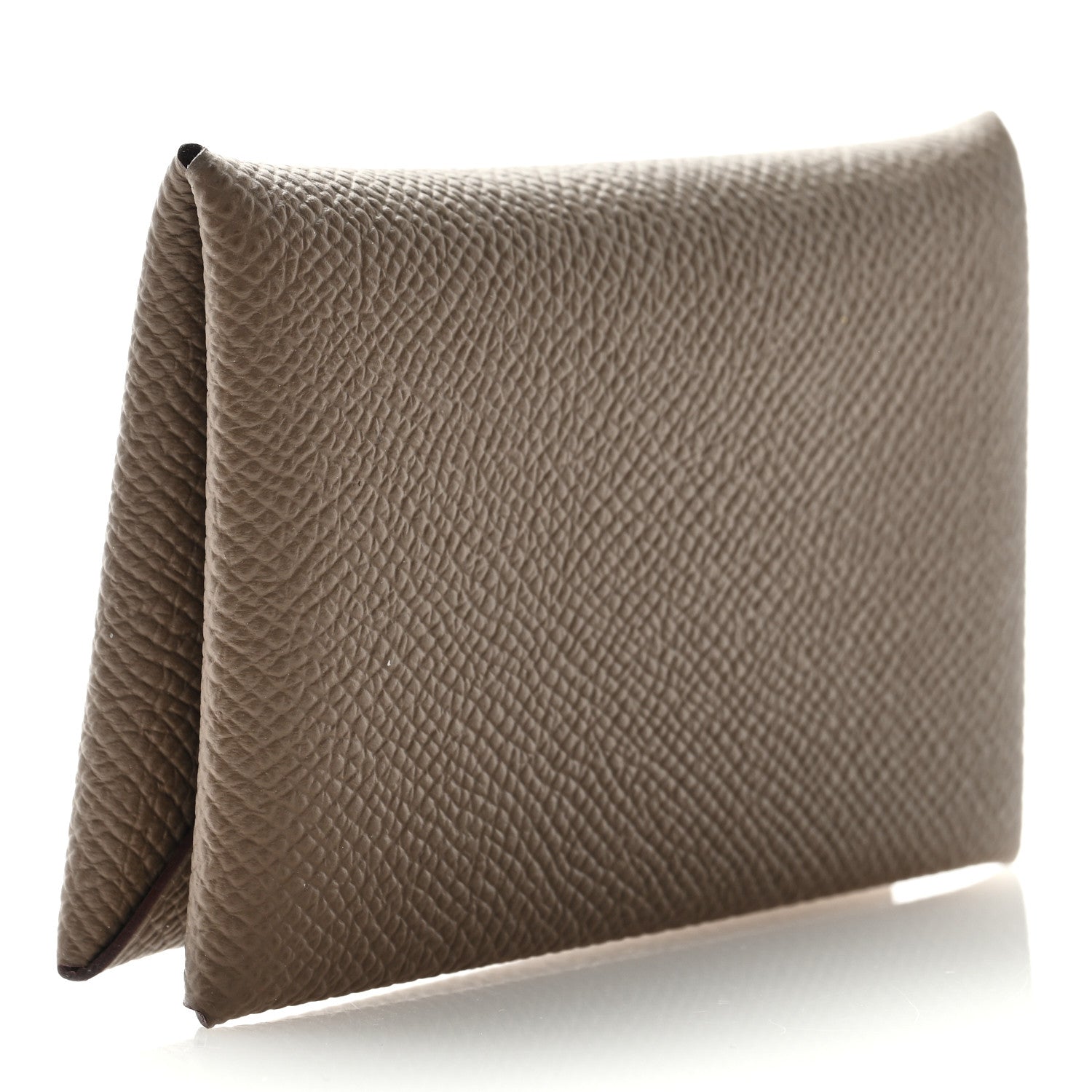 Hermes Epsom Calvi Card Case Etoupe 3 of 6