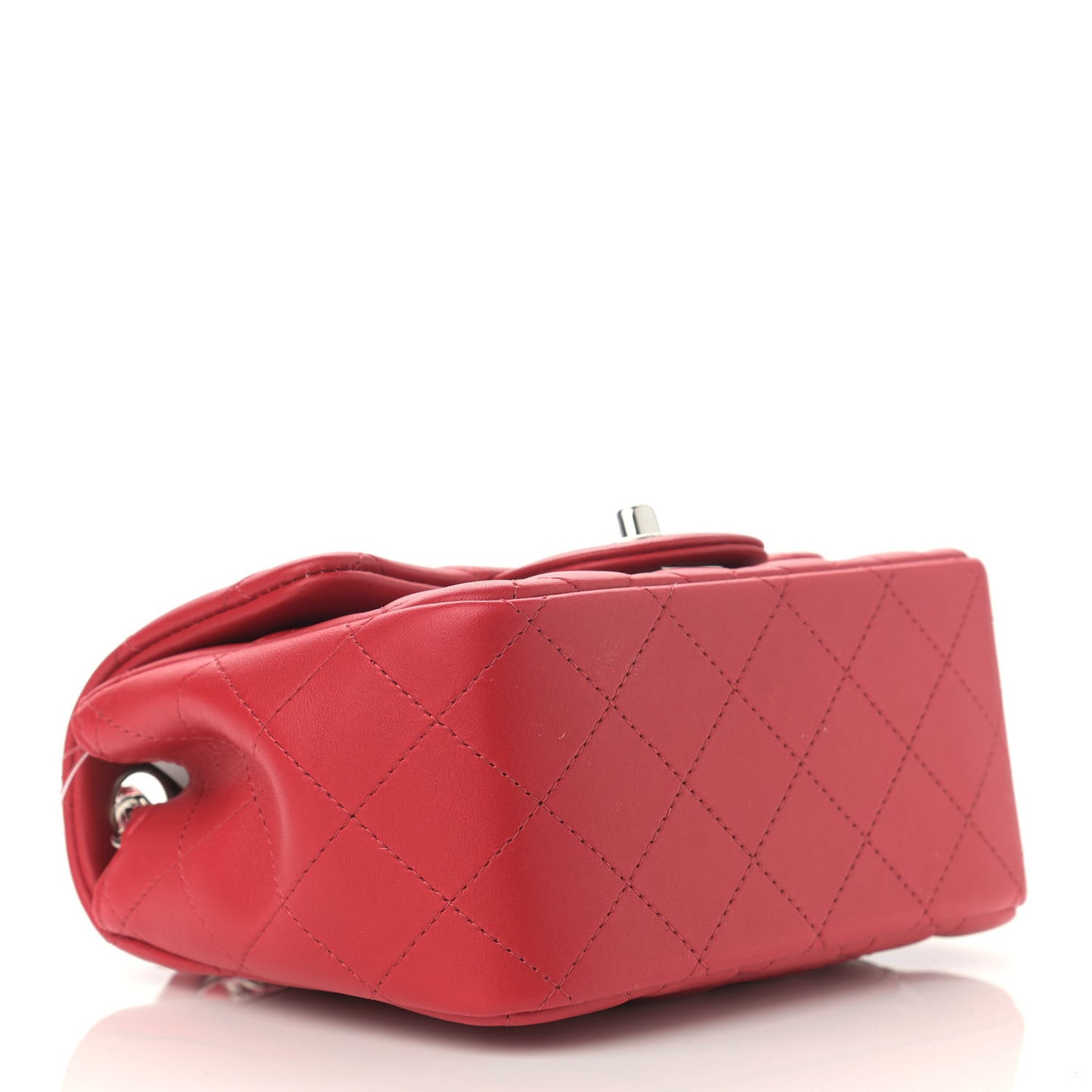 Lambskin Quilted Mini Square Flap Red