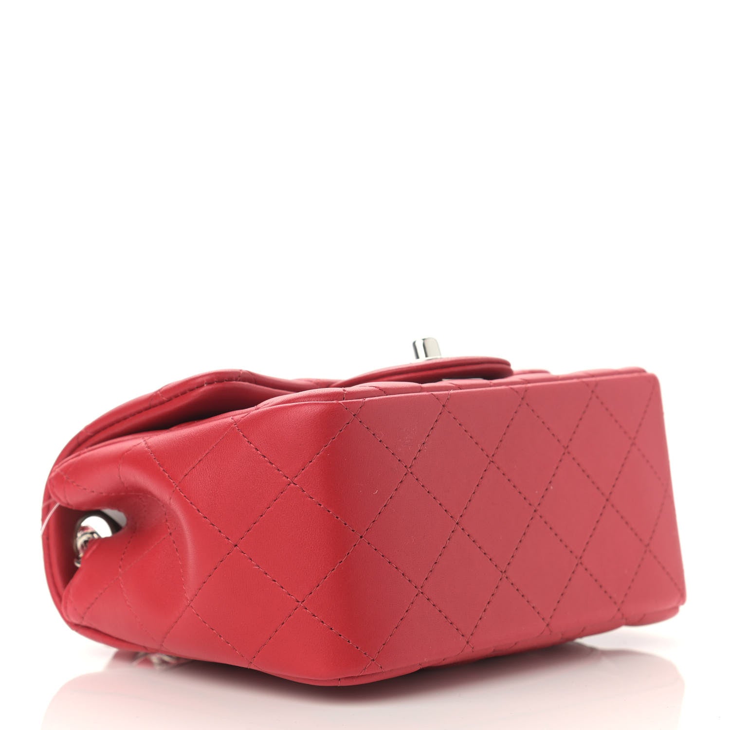 Chanel Lambskin Quilted Mini Square Flap Red 4 of 10