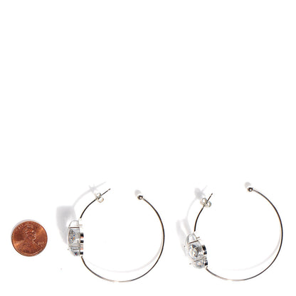 Louis Vuitton A La Folie Hoop Earrings Silver 2 of 3