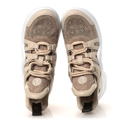 Louis Vuitton Fabric Embroidered Calfskin LV Archlight Sneakers 37 Nude 2 of 10