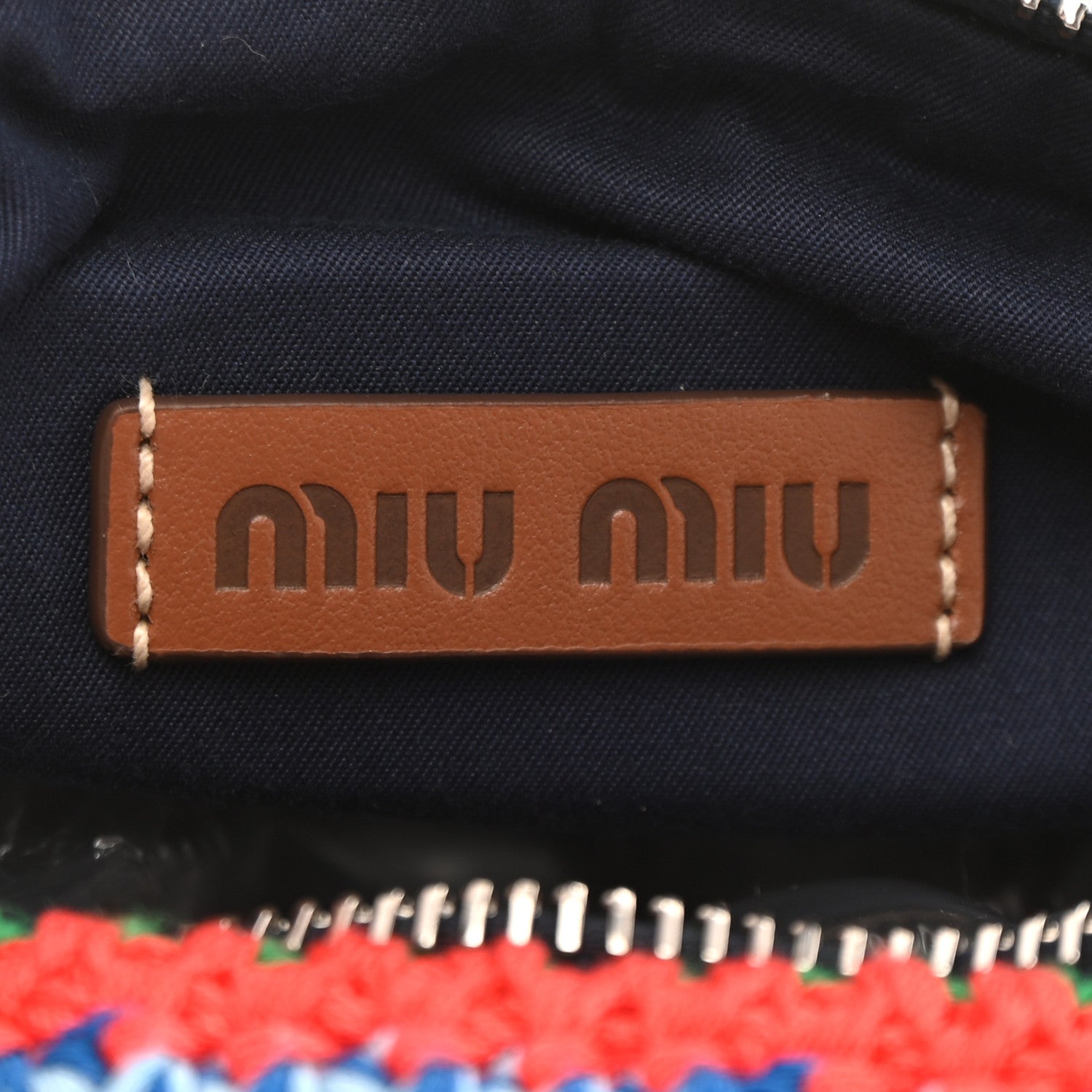 Miu Miu Fabric Crochet Pouch Multicolor Multicolor 6 of 10