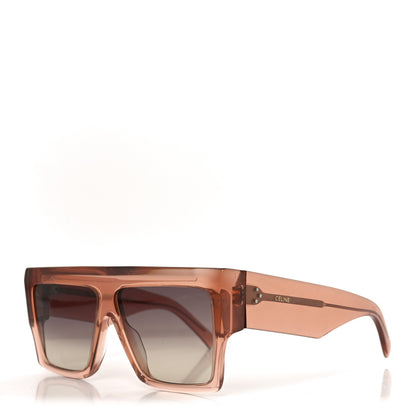 Celine Acetate Flat Top Rectangular Sunglasses CL40092I Shiny Milky Hazelnut 1 of 7