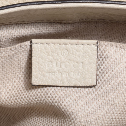 Gucci Pebbled Calfskin Small Soho Flap Crossbody Off White 6 of 7