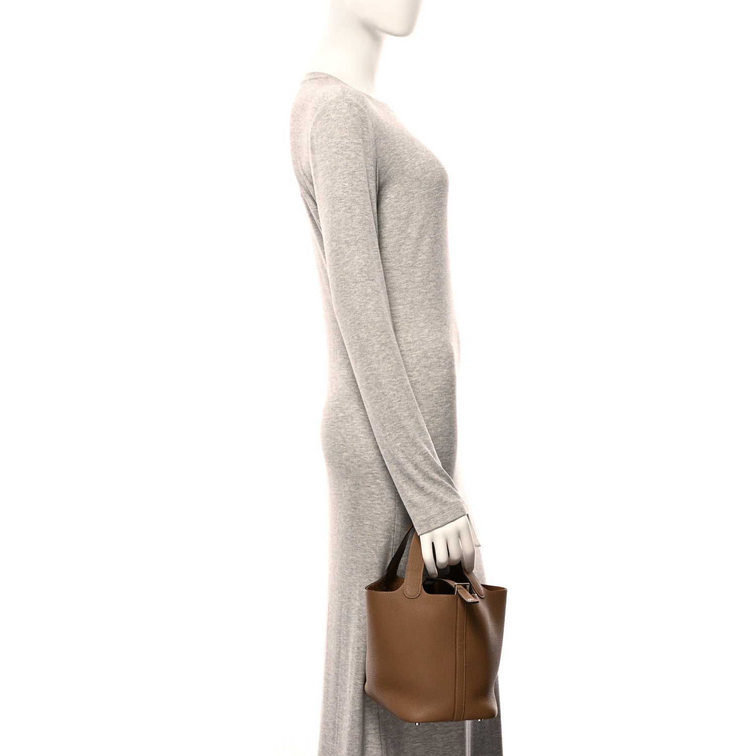 Hermes Taurillon Maurice Picotin Lock 18 PM Beige De Weimar