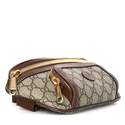 Gucci GG Supreme Monogram Textured Calfskin Retro Interlocking G Belt Bag Beige Ebony Brown Sugar 9 of 10