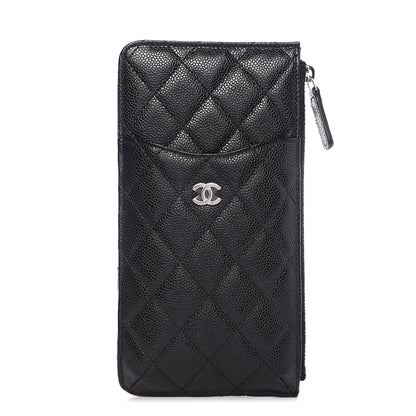 Chanel Caviar Quilted Classic Flat Wallet Pouch Black 1 of 7