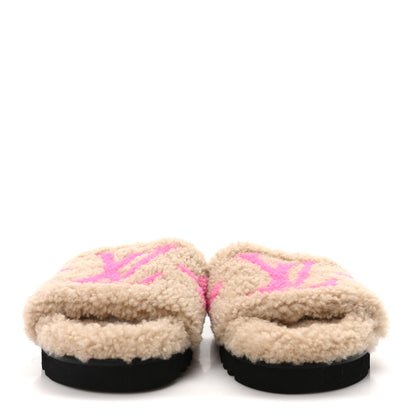Louis Vuitton Shearling Paseo Flat Comfort Mule 36 Beige 3 of 8