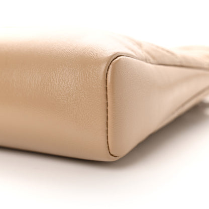 Chanel Shiny Crumpled Calfskin Quilted Mini 31 Shopping Bag Dark Beige 10 of 12