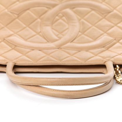 Chanel Lambskin Quilted Medallion Tote Beige 27 of 27