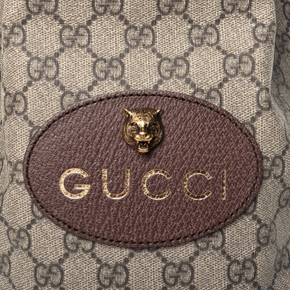 Gucci GG Supreme Monogram Neo Vintage Drawstring Bucket Backpack Beige New Acero Crop 9 of 9