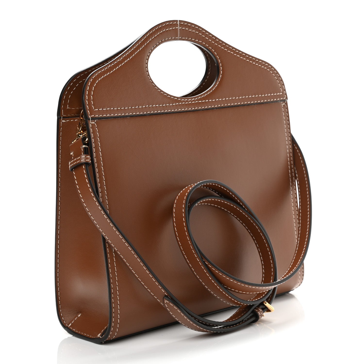Burberry Smooth Calfskin Mini Pocket Bag Malt Brown 3 of 11