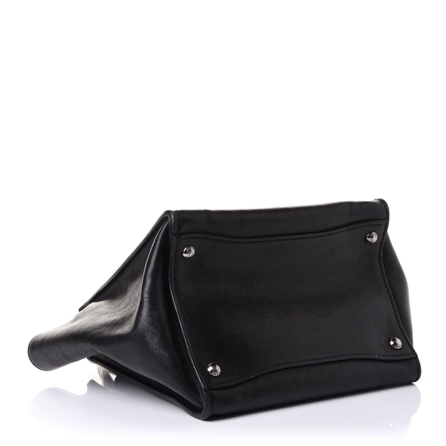 Glace Calf Twin Pocket Tote Black