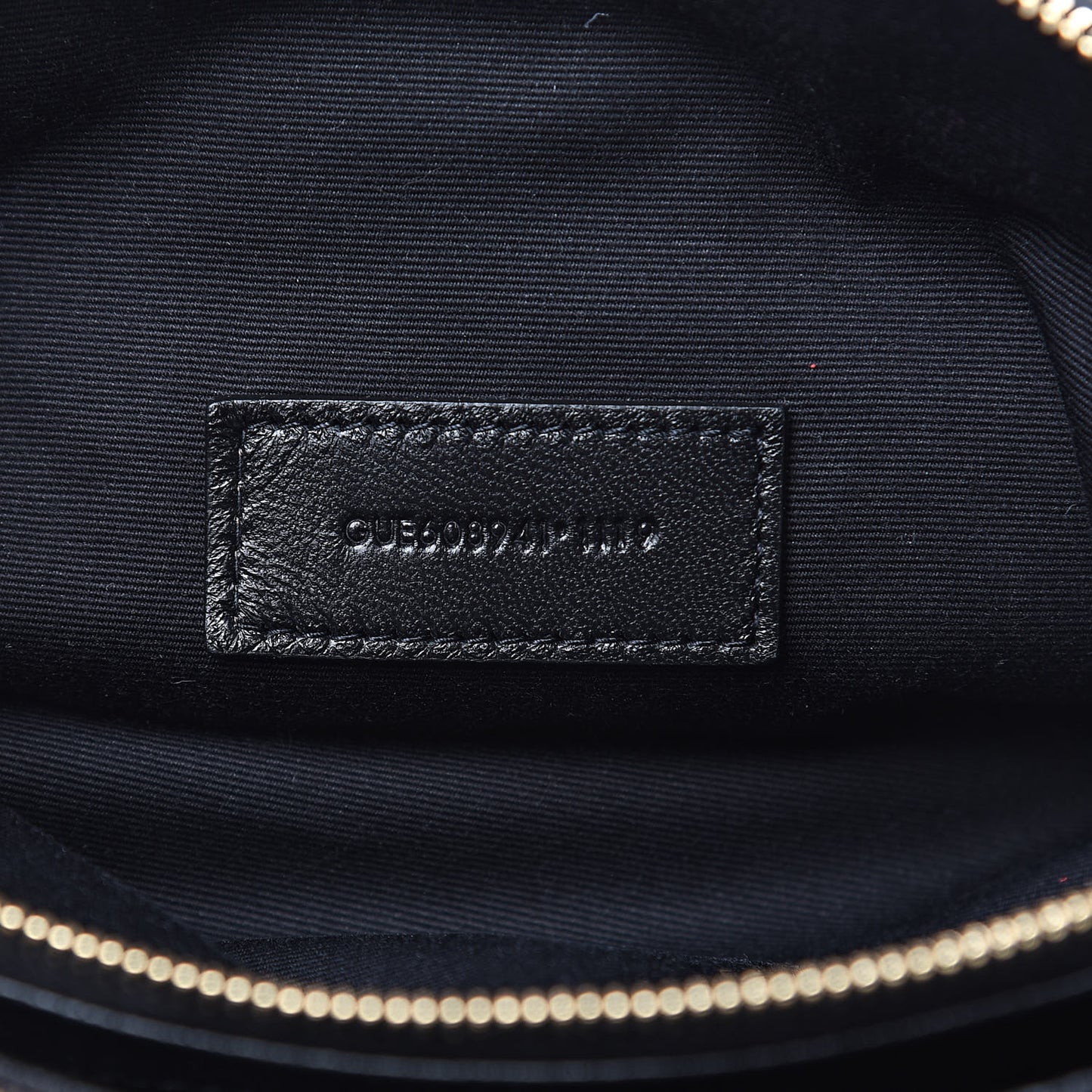 Grained Lambskin Quilted Mini Becky Double Zip Bag Black