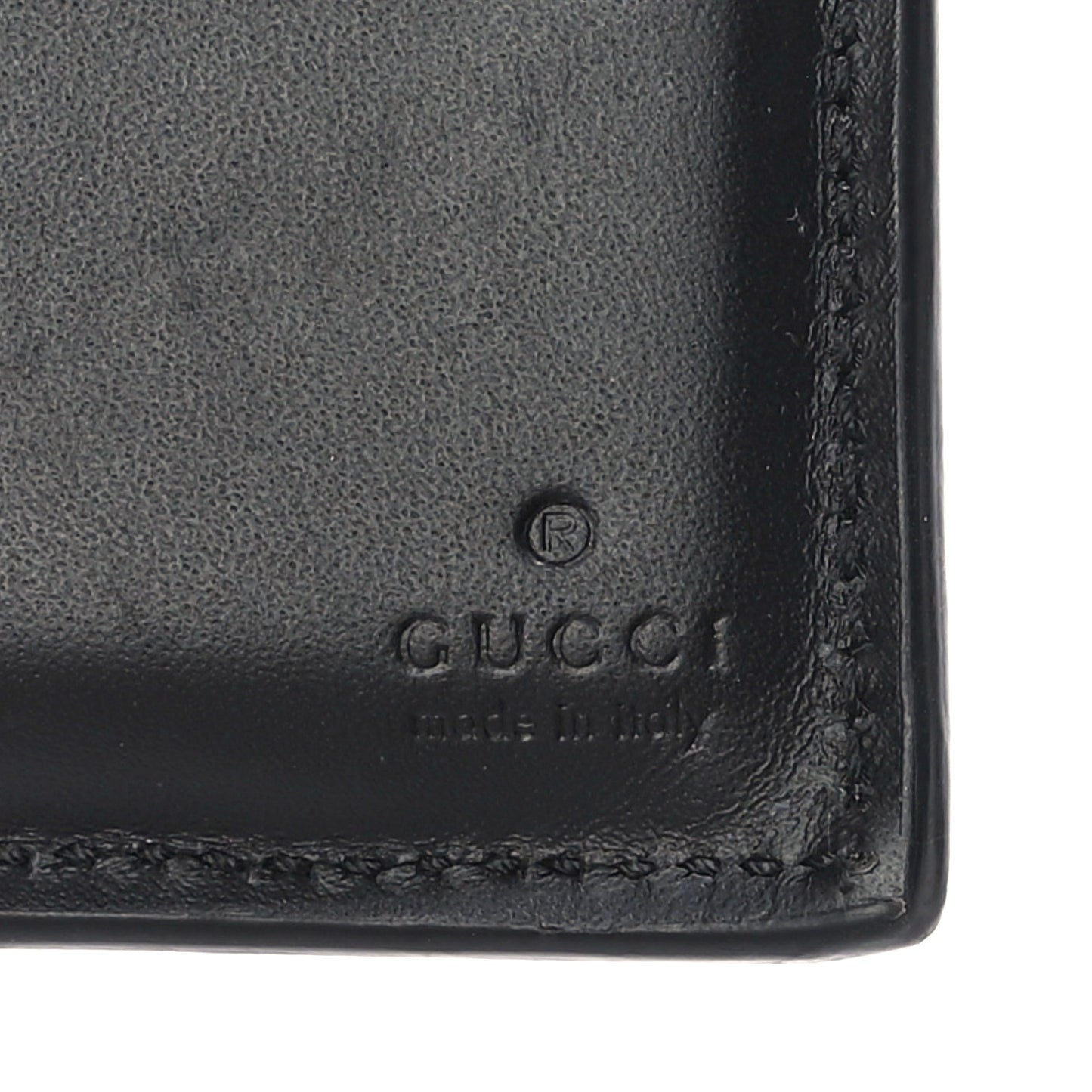 GG Supreme Monogram Selleria Calfskin Web New Web Bi-Fold Wallet Black