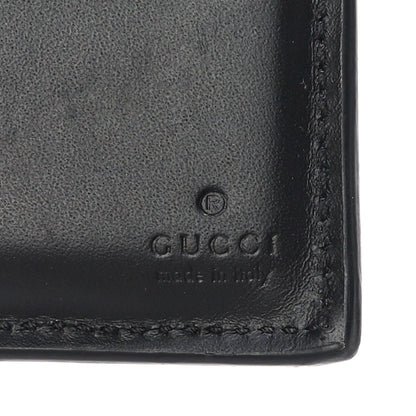 Gucci GG Supreme Monogram Selleria Calfskin Web New Web Bi-Fold Wallet Black 6 of 10