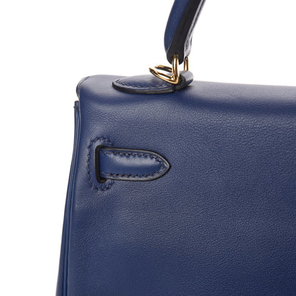 Hermes Swift Kelly Retourne 25 Bleu Saphir 13 of 39