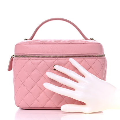 Chanel Caviar Quilted Large Vanity Pouch Pink 2 of 11